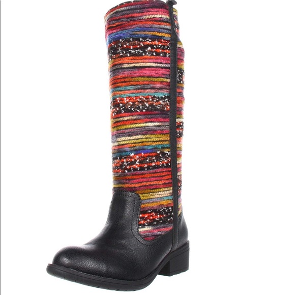 Wanted Shoes - Wanted brand Multi-Color Stitch/black Boots 8.5